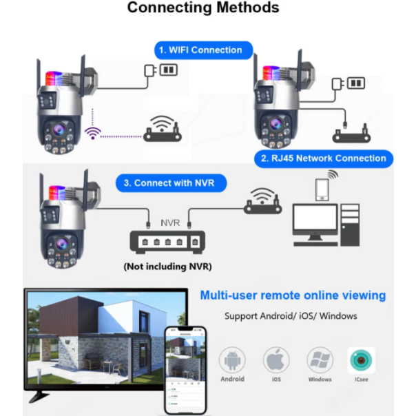 CAM-IP6MP-EP5-12X ZOOM GMB kamera  6 mpix microSD iCSee xmeye pro Two-way PTZ ip66,2x3.6mm - EP3224943