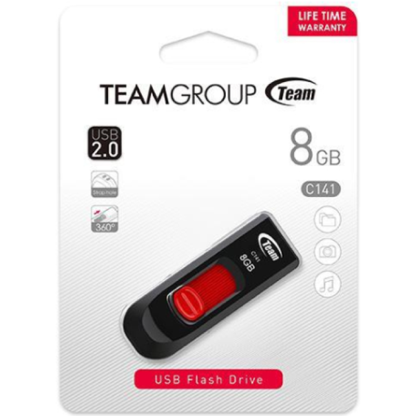 TeamGroup 8GB C141 USB Flash memorija 2.0 RED TC1418GR01 - EP3274563