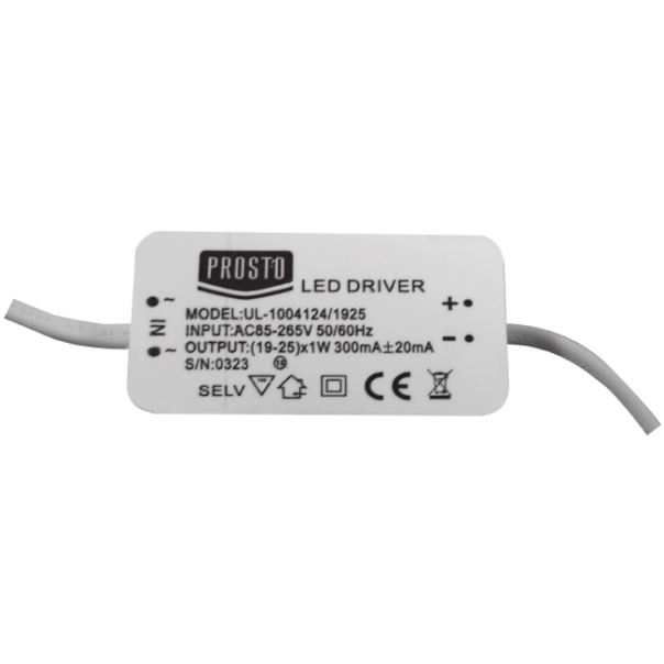 PROSTO LNP-D24W/UL Rezervni ispravljač za LED panele, 19-25W, 300mA - EP3244430