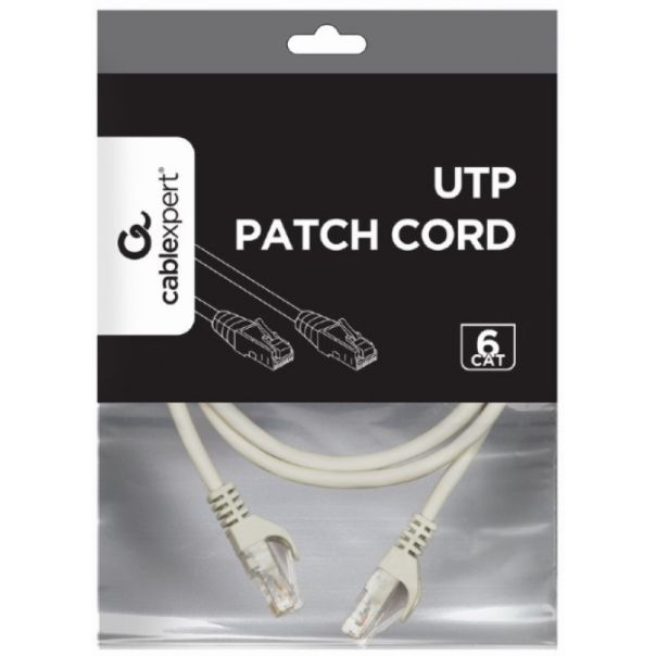PP6U-CU-1M Gembird Mrezni kabl, CAT6 BAKARNI UTP Patch cord 1m grey - EP3274079