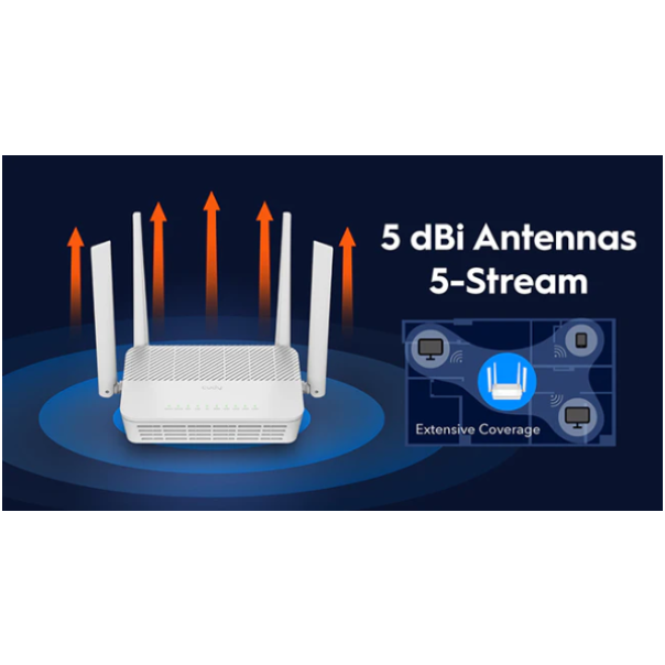 Cudy WR3000H AX3000 2.5G Mesh Wi-Fi 6 Router, 2.4/5Ghz, pokriva 130m2 - EP3227926
