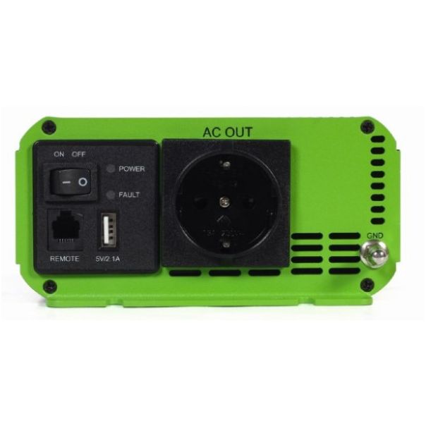 EG-PWC-PS500-01 Gembird 12V Cist sinusni auto inverter DC/AC 500W + USB port, 1,95KG - EP3227959