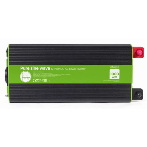 EG-PWC-PS1000-01 Gembird 12V Cist sinusni inverter DC/AC 1000W + USB port, 2,7KG - EP3273956