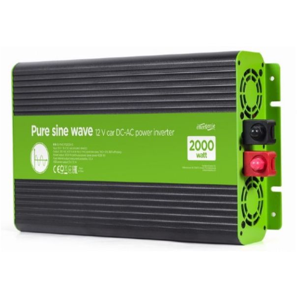 EG-PWC-PS2000-01 Gembird 12V Cist sinusni inverter DC/AC 2000W + USB port, 4,65KG - EP3227965