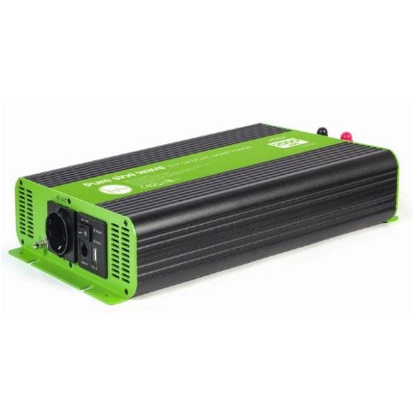EG-PWC-PS2000-01 Gembird 12V Cist sinusni inverter DC/AC 2000W + USB port, 4,65KG - EP3227965