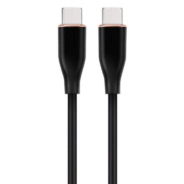 CC-USB2S-CMCM-1.5M-BK Gembird 60W Premium silicon Type-C PD charging & data cable, 1.5m Black - EP3227797