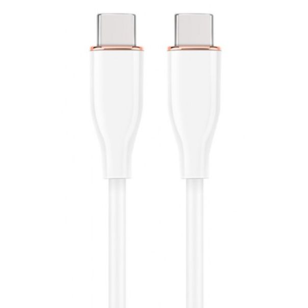 CC-USB2S-CMCM-1.5M-W Gembird 60W Premium silicon Type-C PD charging & data cable, 1.5m, White - EP3227800