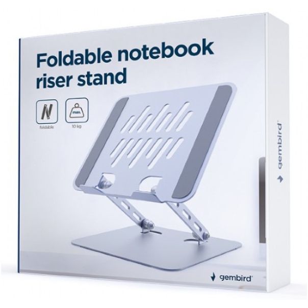 NBS-D1-04 Gembird Sklopivo postolje za laptop 15,6, max.10kg, spacegrey - EP3274100