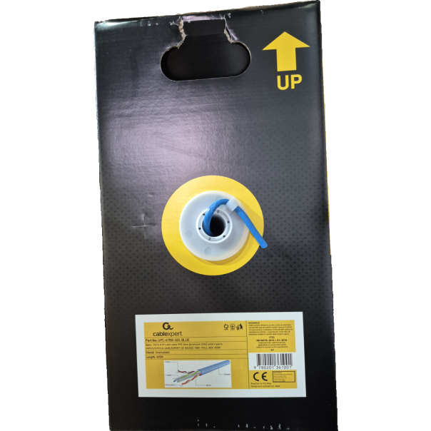 UPC-6170E-SOL BLUE Gembird, UTP cat.6 Indoor solid 23AWG, 0.57mm PREMIUM CCA kotur pun presek 305m - EP3227821
