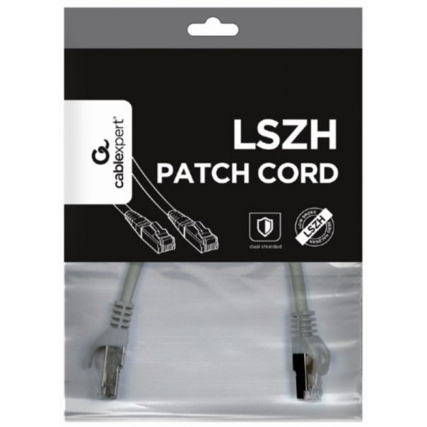 PP6A-LSZHCU-0.25M Gembird Mrezni kabl, SFTP CAT.6A BAKARNI LSZH Patch cord 0.25m Grey - EP3228157