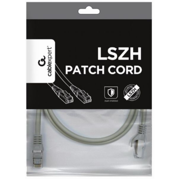PP6A-LSZHCU-0.5M Gembird Mrezni kabl, SFTP CAT.6A BAKARNI LSZH Patch cord 0.5m Grey - EP3228163
