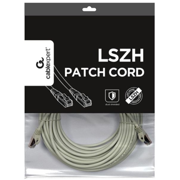 PP6A-LSZHCU-20M Gembird Mrezni kabl, SFTP CAT.6A BAKARNI LSZH Patch cord 20m Grey - EP3228178