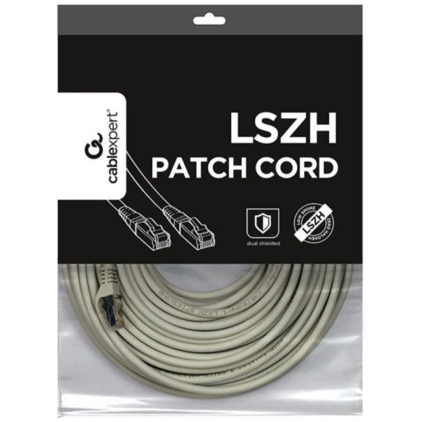 PP6A-LSZHCU-60M Gembird Mrezni kabl, SFTP CAT.6A BAKARNI LSZH Patch cord 60m Grey - EP3228221