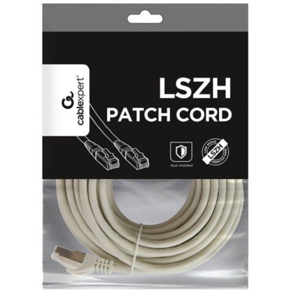 PP6A-LSZHCU-7.5M Gembird Mrezni kabl, SFTP CAT.6A BAKARNI LSZH Patch cord 7.5m Grey - EP3273968