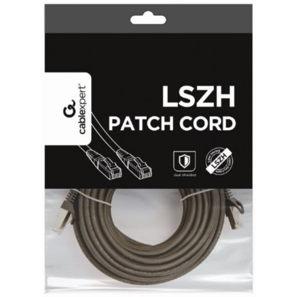 PP6A-LSZHCU-BK-15M Gembird Mrezni kabl, SFTP CAT.6A BAKARNI LSZH Patch cord 15m Black - EP3273962