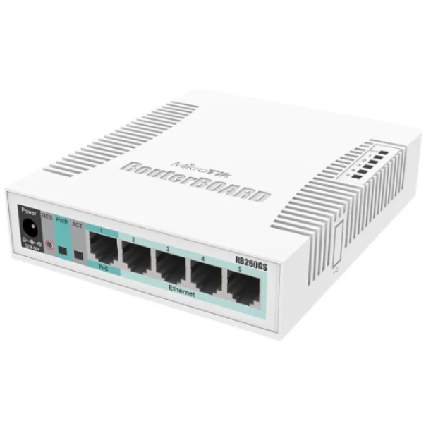 MikroTik CSS106-5G-1S, Switch, 5x RJ45 1000Mb/s, 1x SFP MT122 - EP3228296
