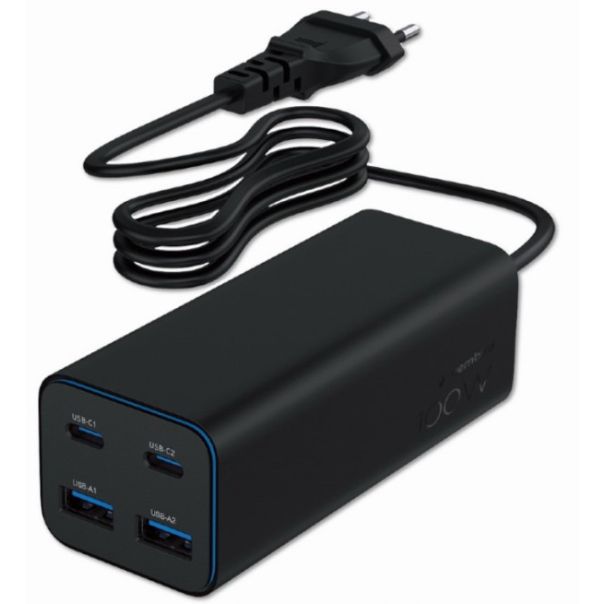 TA-UC-2A2C-PD100-01-BK Gembird 4-port 100W GaN USB PowerDelivery brzi punjacr, black - EP3228362