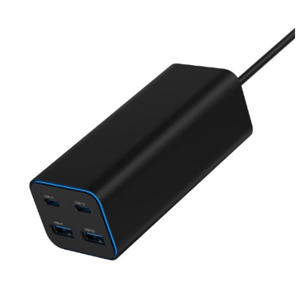 TA-UC-2A2C-PD100-01-BK Gembird 4-port 100W GaN USB PowerDelivery brzi punjacr, black - EP3228362