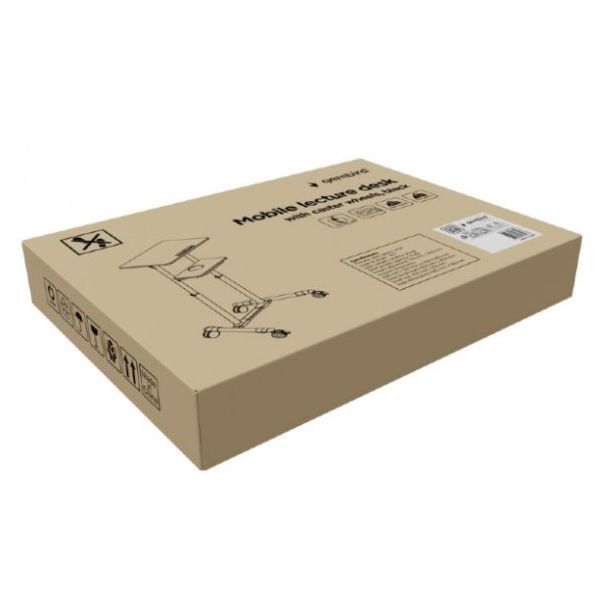 TVS-DESK-01-BK Gembird Mobilni sto sa toèkicima, 1110-1345 mm, crne boje - EP3273684