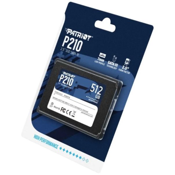 SSD 2.5 SATA3 512GB Patriot P210 520MBs/430MBs P210S512G25 - EP3228530