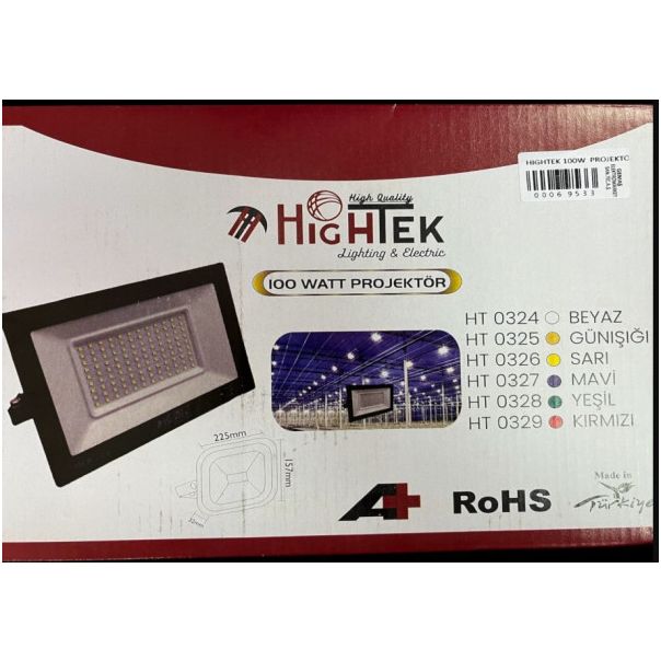 Led reflektor 100W 6000K Bela, 225x157x32mm - EP3236962