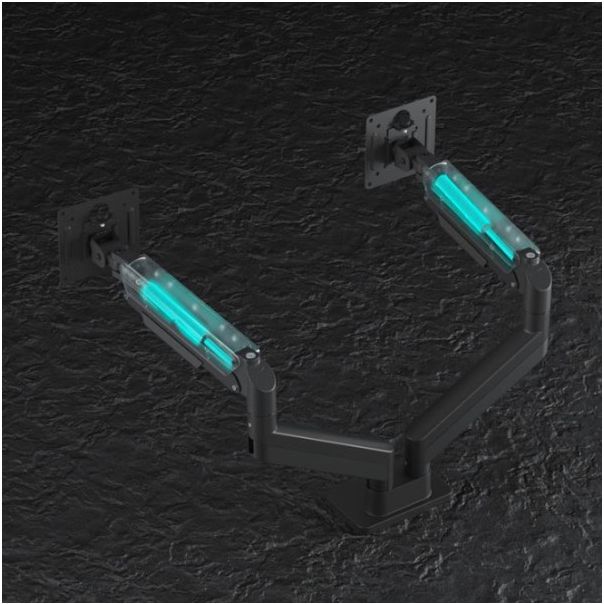 MA-DA2-06 Gembird Podesivi dupli stoni drzac za monitor, tilt, 17-32 max.10kg Black - EP3273986
