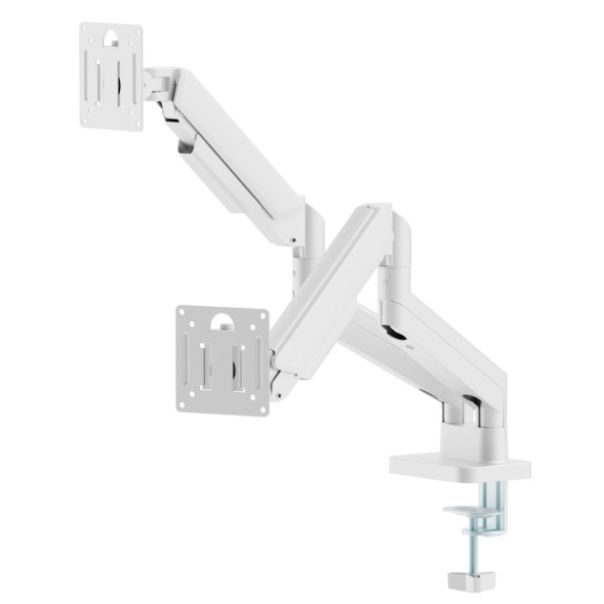 MA-DA2-06-W Gembird Podesivi dupli stoni drzac za monitor, tilt, 17-32 max.10kg White - EP3273995