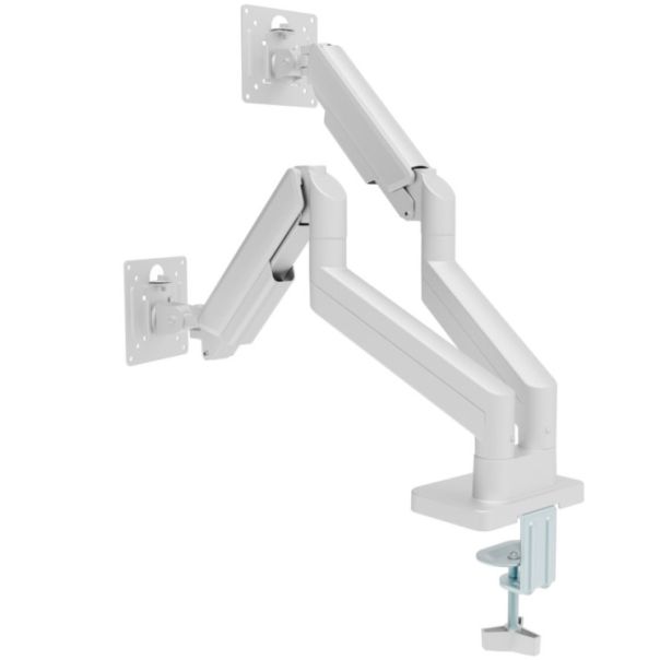 MA-DA2-06-W Gembird Podesivi dupli stoni drzac za monitor, tilt, 17-32 max.10kg White - EP3273995