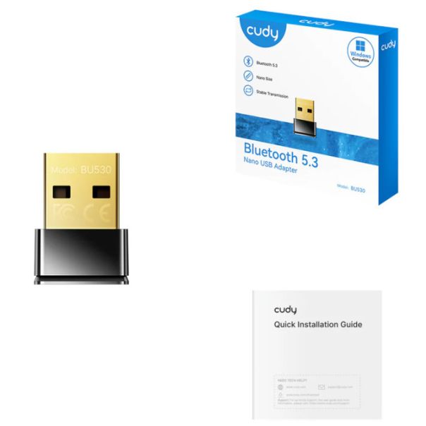 Cudy BU530 Bluetooth 5.3 Nano USB Adapter Win 7/8/8.1/10/11 - EP3269355