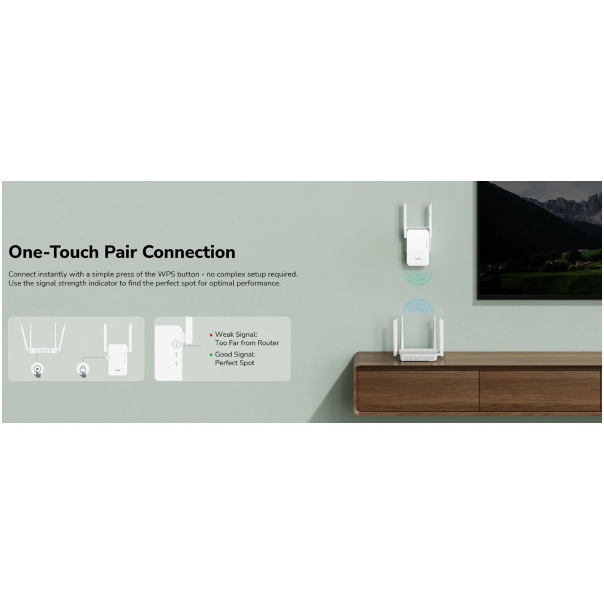 Cudy RE1500,AX1500 Mesh Wi-Fi 6 Range Extender, Dual-Band Wi-Fi 6,10/100 Mbps - EP3226927