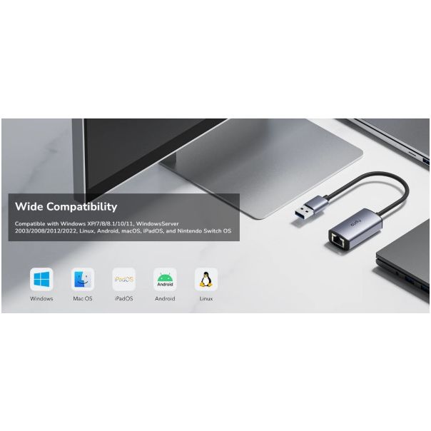 Cudy UE10A USB 3.0 to Fast Ethernet LAN adapter 10/100/1000 ( mrezna kartica) - EP3224353
