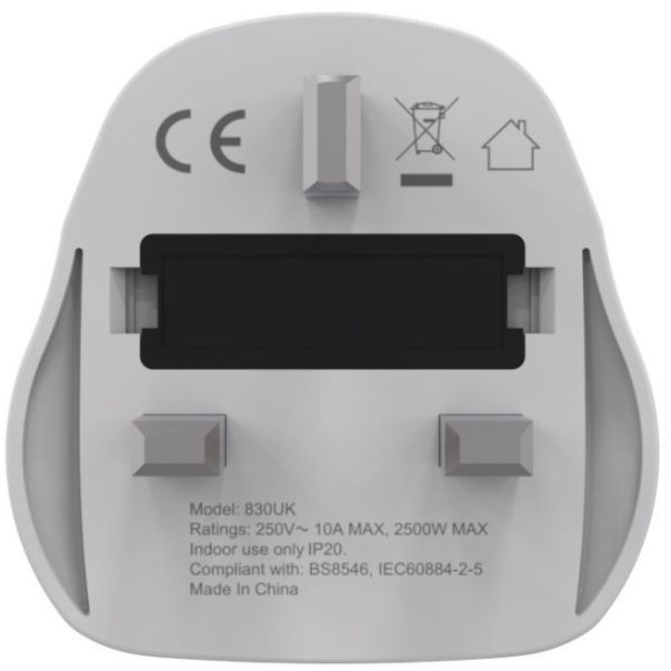 Travel adapter A-AC-UKMINTF Gembird UK suko 10A - EP3225010