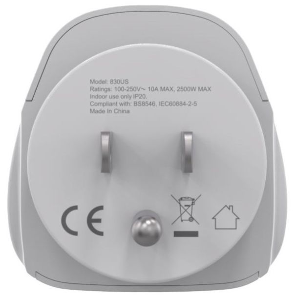 Travel adapter A-AC-USMINTF Gembird US suko 10A - EP3225022