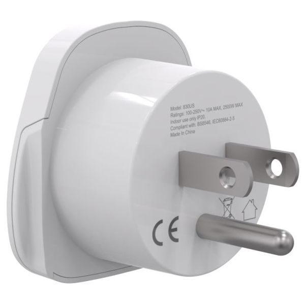 Travel adapter A-AC-USMINTF Gembird US suko 10A - EP3225022