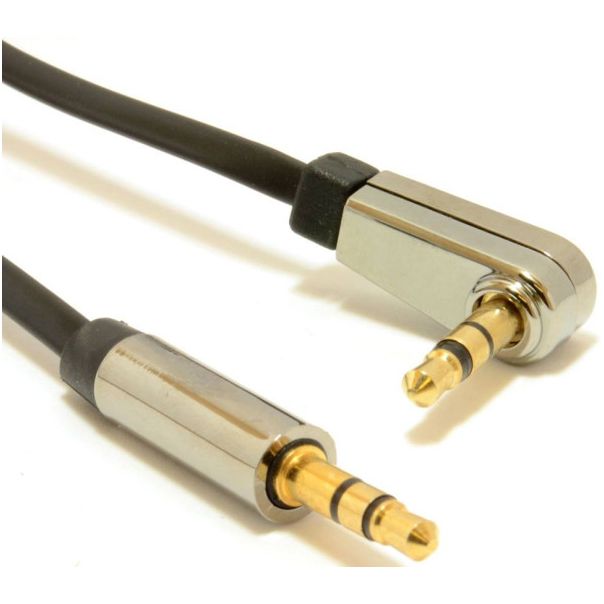 CCAPB-444L-1M Gembird AUX 3.5mm stereo plug to 3.5mm desni ugao stereo plug audio kabl pozlaceni 1m - EP3274386