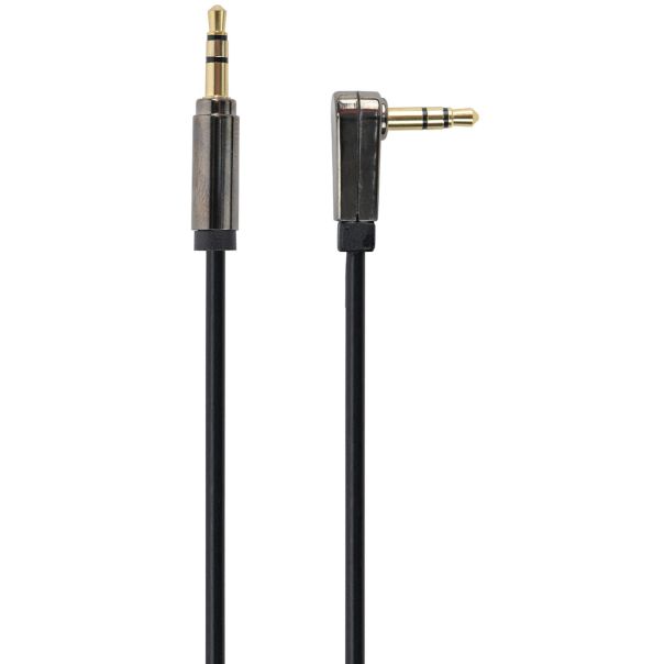CCAPB-444L-1M Gembird AUX 3.5mm stereo plug to 3.5mm desni ugao stereo plug audio kabl pozlaceni 1m - EP3274386