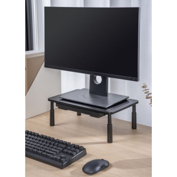 MS-TABLE-D-01 Gembird Podesivo postolje sa fiokom ya monitor 370x235x140mm - EP3225052