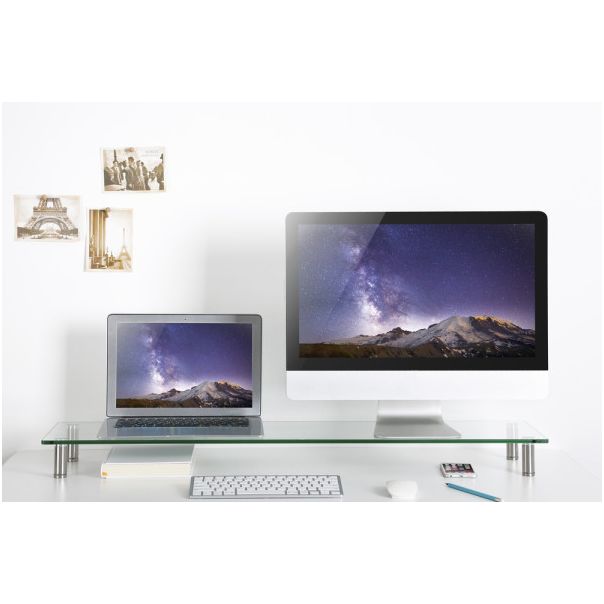 MS-TABLE-GL-01 * Gembird postolje za monitor od kaljenog stakla 1000 x 260 x 93 mm - EP3225061