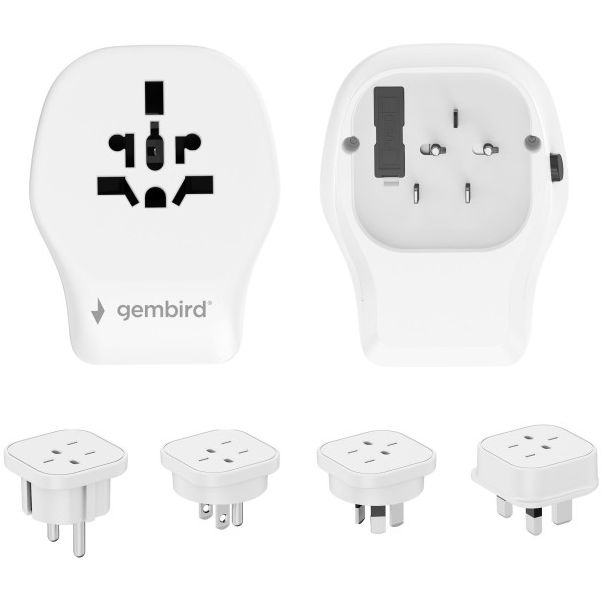 Travel adapter TPA-1A2C20-02-W Gembird Univerzalni 20W - EP3225100