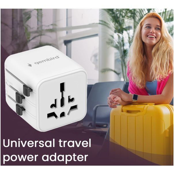 Travel adapter TPA-INT-01-W Gembird Univerzalni - EP3225124