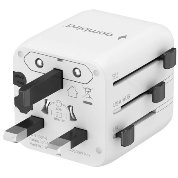 Travel adapter TPA-INT-01-W Gembird Univerzalni - EP3225124