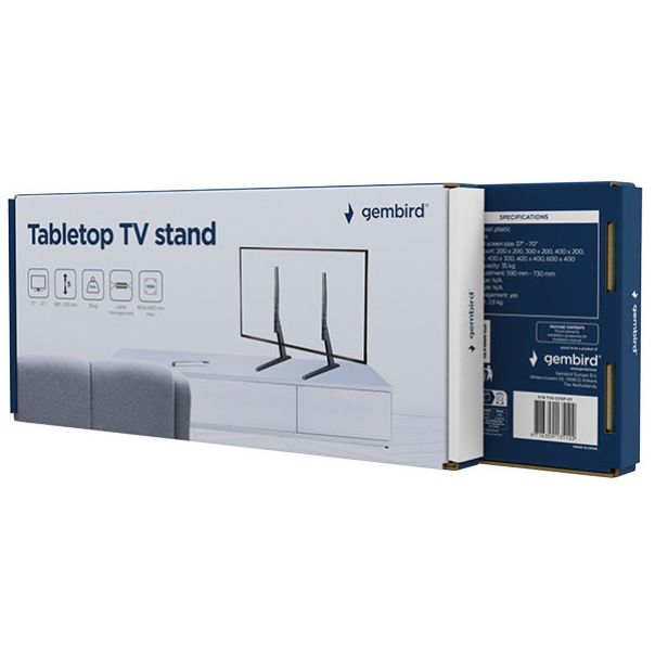 TVS-D70F-01 Gembird stoni TV stalak, VESA 37-70, crne boje - EP3273696