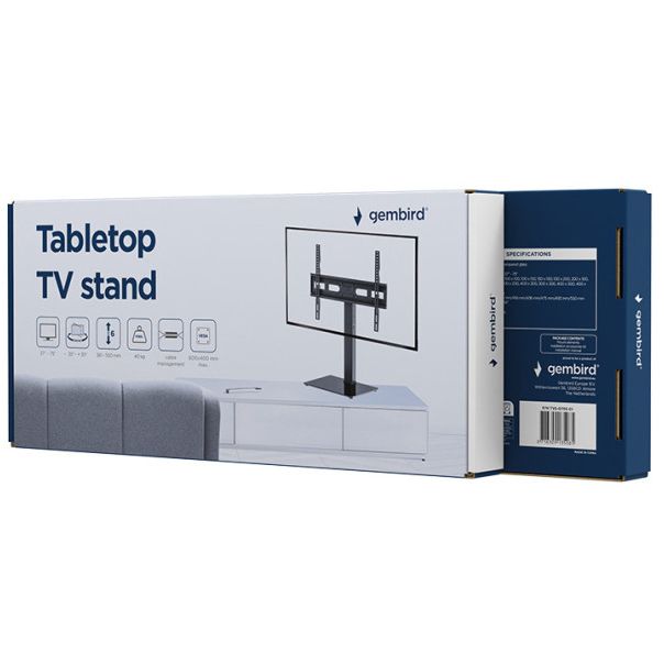 TVS-D75S-01 Gembird stoni TV stalak, VESA 37-75, crne boje - EP3225187