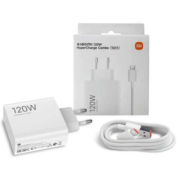 Xiaomi 120W HyperCharge Combo (Type-A) USB-A EU adapter+ kabl Tip-A to Tip-C - EP3266094