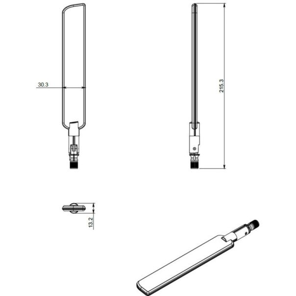 MikroTik HGO-LTE-W LoRa/LTE antena MT054 - EP3225280