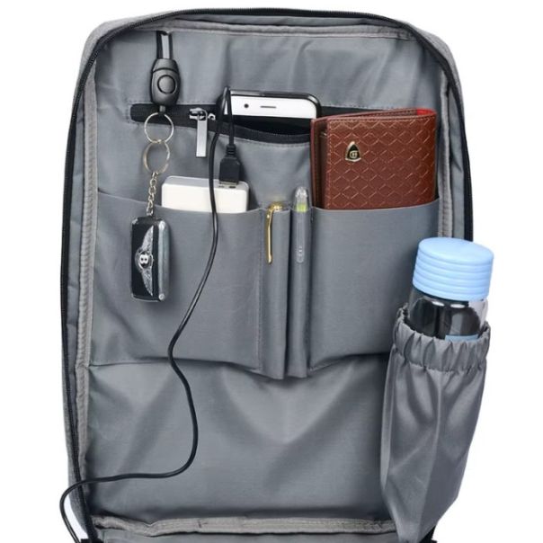NCC-15-KLB012 Gembird Ranac poslovni Sivi za laptop 15,6inc 41x30x15cm USB konektor, 950g - EP3225442