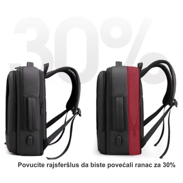 NCC-15-KLB017 Gembird Ranac za laptop 15,6/17inc 43x31x15(+5)cm USB konektor, 900g - EP3225460