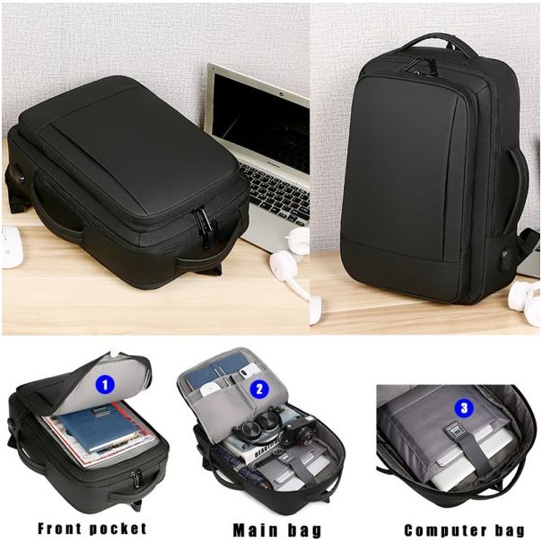 NCC-15-KLB017 Gembird Ranac za laptop 15,6/17inc 43x31x15(+5)cm USB konektor, 900g - EP3225460