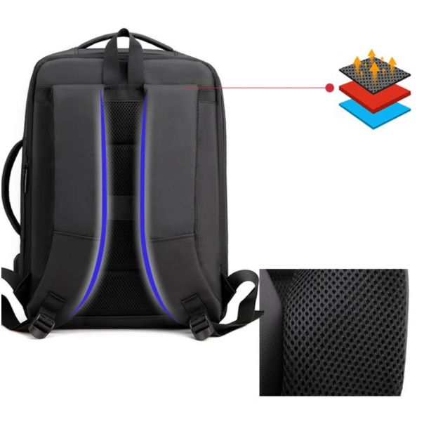 NCC-15-KLB017 Gembird Ranac za laptop 15,6/17inc 43x31x15(+5)cm USB konektor, 900g - EP3225460