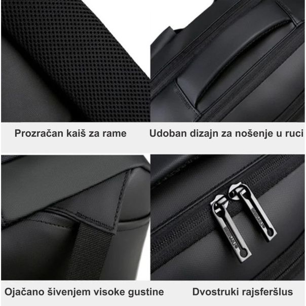 NCC-15-KLB018 Gembird Ranac za laptop 15,6inc 42x31x10cm, USB konektor, 750g - EP3225469